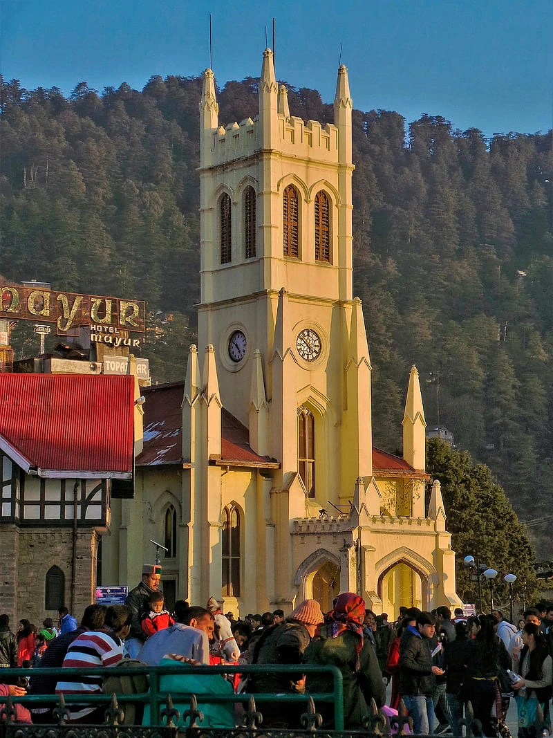 HD wallpaper shimla beautiful chirch mall road the ridge